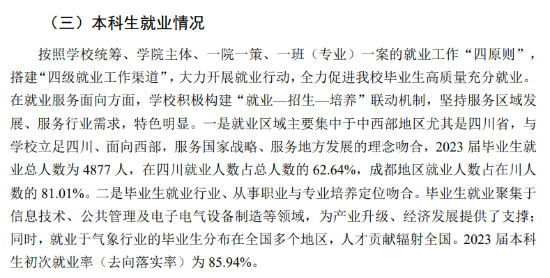 成都信息工程大学就业率及就业前景怎么样