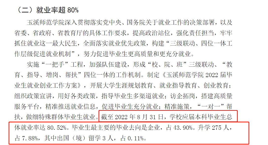 玉溪师范学院就业率及就业前景怎么样