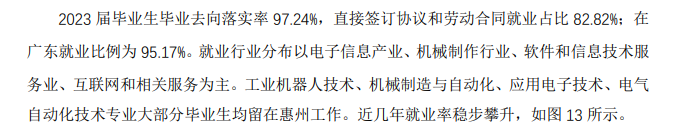 惠州工程职业学院就业率及就业前景怎么样