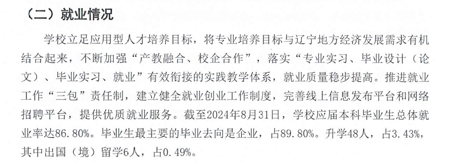 辽宁理工学院就业率及就业前景怎么样