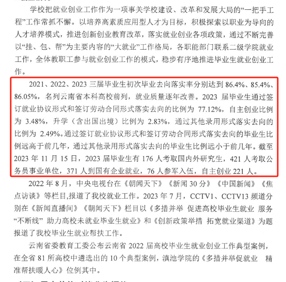 滇池学院就业率及就业前景怎么样