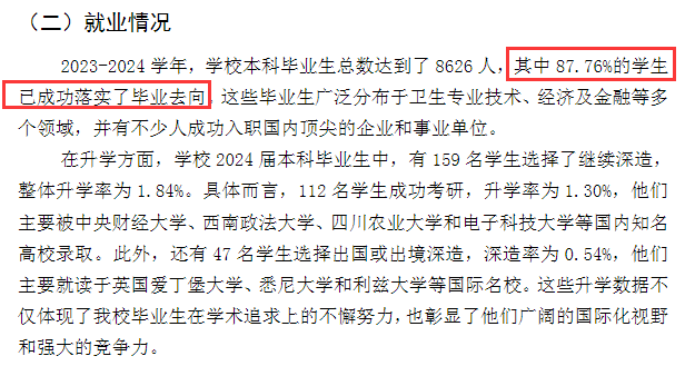 西南财经大学天府学院就业率及就业前景怎么样