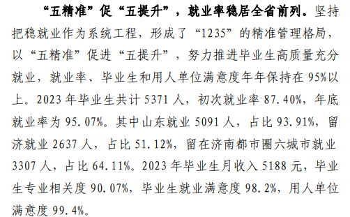 济南职业学院就业率及就业前景怎么样