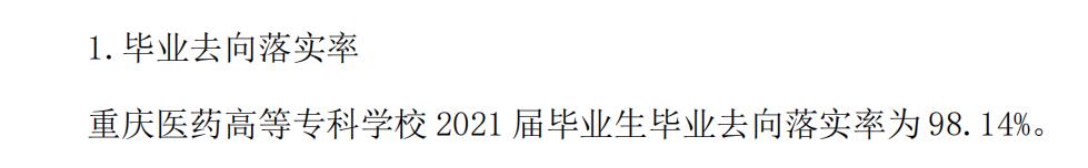 重庆医药高等专科学校就业率及就业前景怎么样