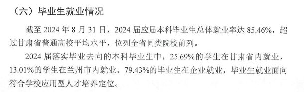 兰州工业学院就业率及就业前景怎么样