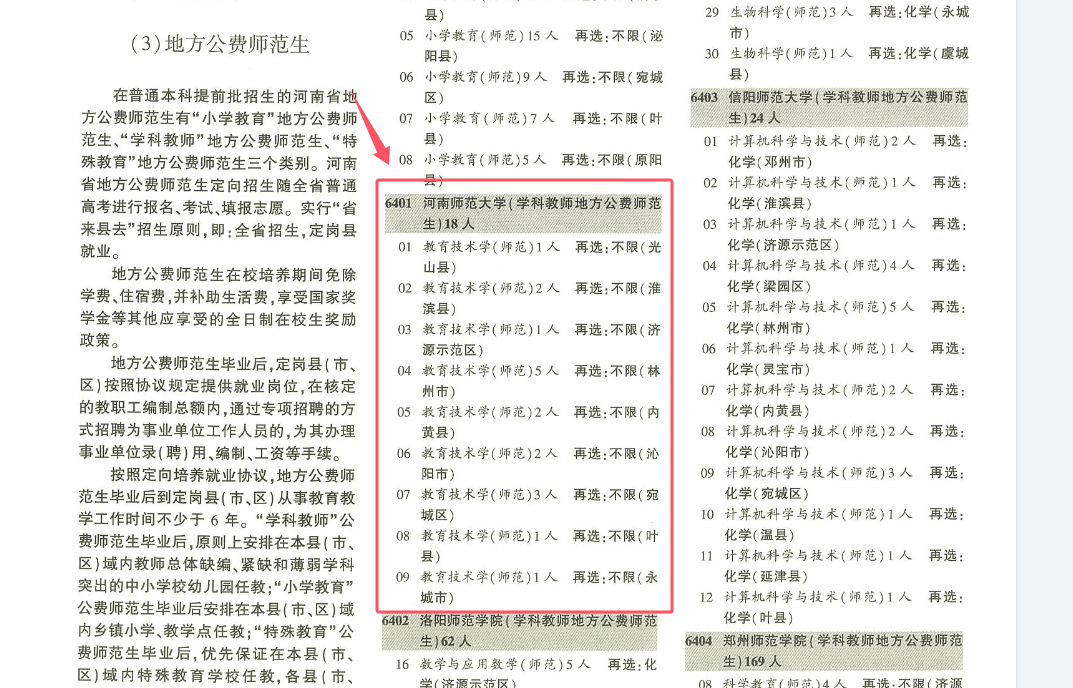 河南省2026招生计划公布:含各大学招生代码+专业+人数