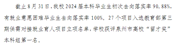 泉州师范学院就业率及就业前景怎么样