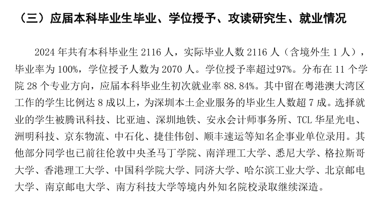 深圳技术大学就业率及就业前景怎么样