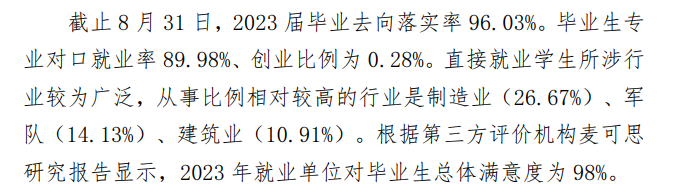武汉船舶职业技术学院就业率及就业前景怎么样