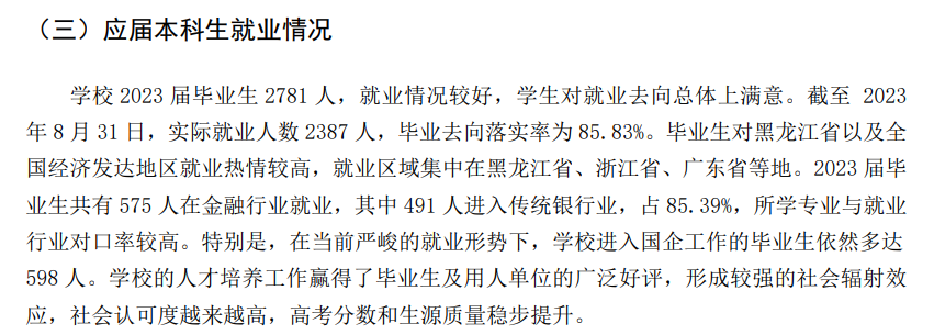 哈尔滨金融学院就业率及就业前景怎么样