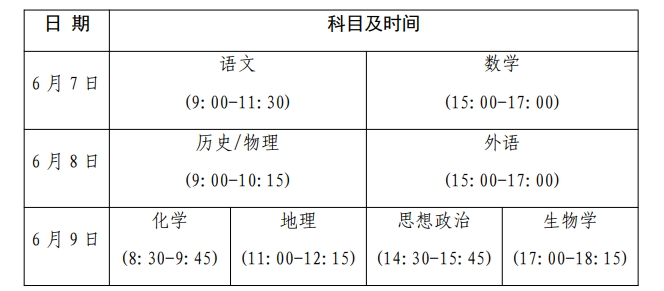 高考时间2026年几月几日考试呢?附全国31省科目时间表