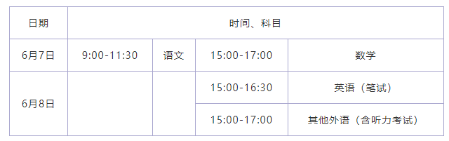 2026年全国高考时间安排表最新公布（各地区汇总）