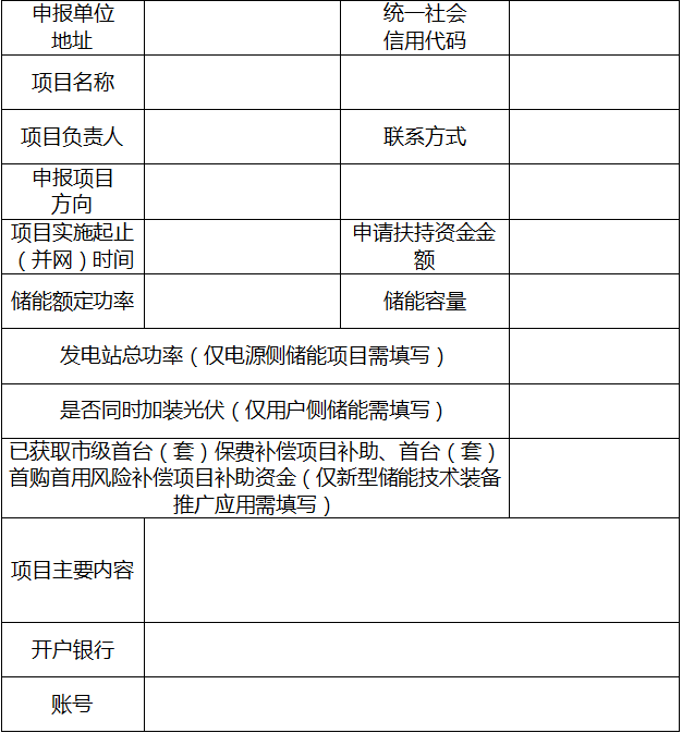 重庆铜梁开展支持新型储能发展扶持项目申报工作