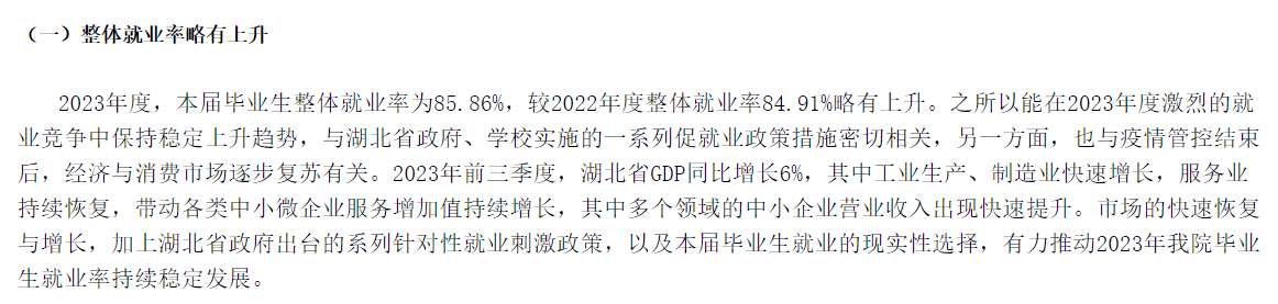 武汉体育学院体育科技学院就业率及就业前景怎么样
