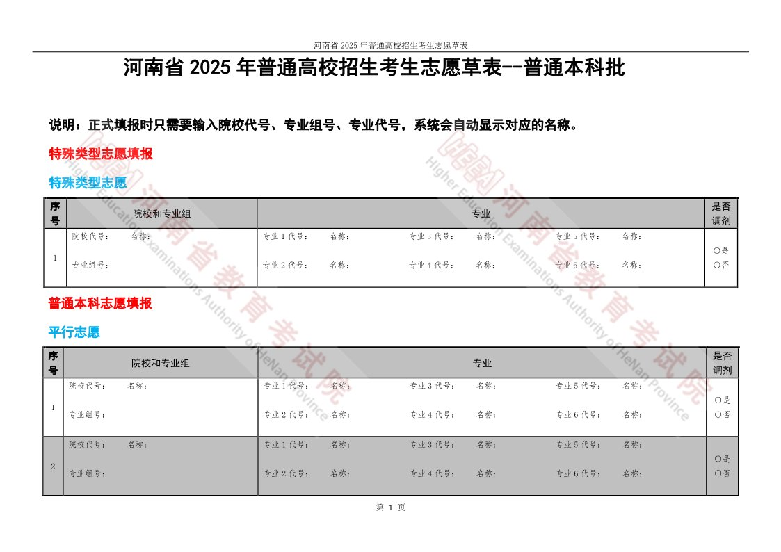 2026新高考志愿填报规则讲解:附志愿表填写模板