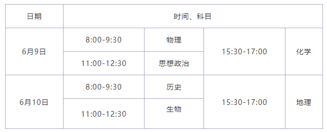 2026年全国高考时间安排表最新公布（各地区汇总）