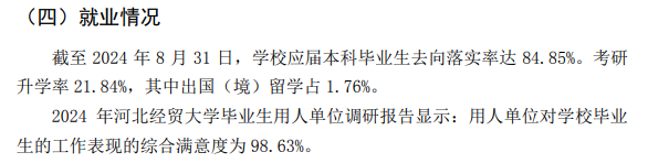 河北经贸大学就业率及就业前景怎么样