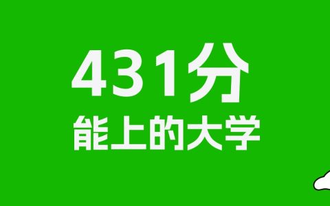 431分左右的农业大学推荐：历史类2所，物理类4所