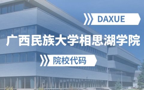 2026年广西民族大学相思湖学院院校代码是多少？