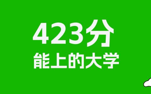 423分左右的二本医学院推荐：历史类1所，物理类7所