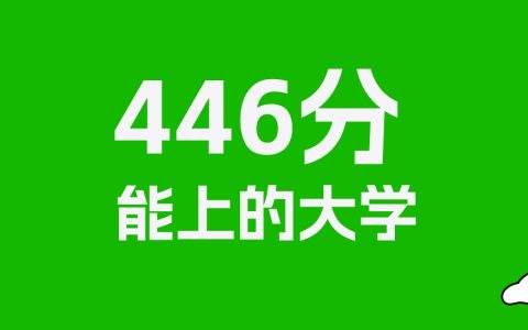 446分左右的理科大学推荐：历史类47所，物理类77所